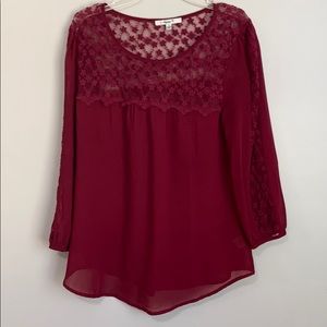 Small Papaya Burgundy Blouse